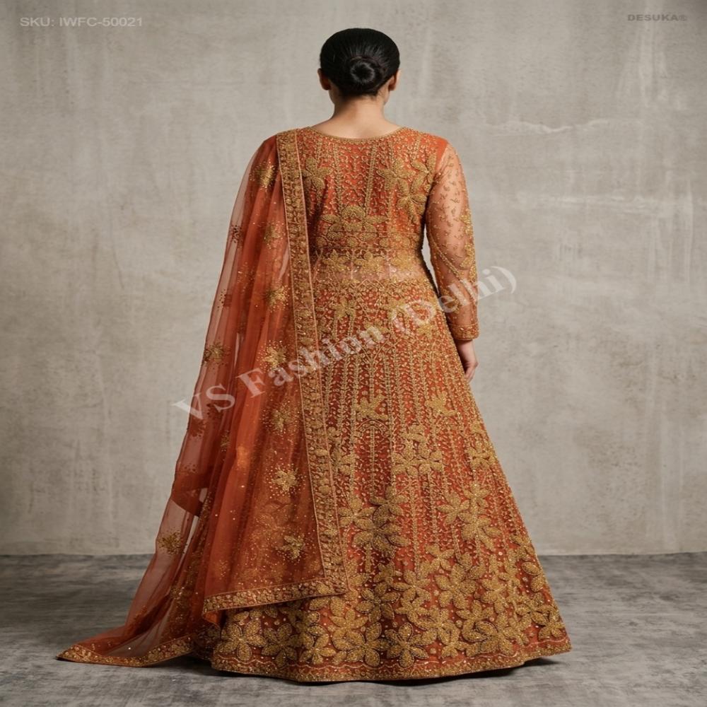 IWFC-50021 Royal Net Anarkali Lehenga