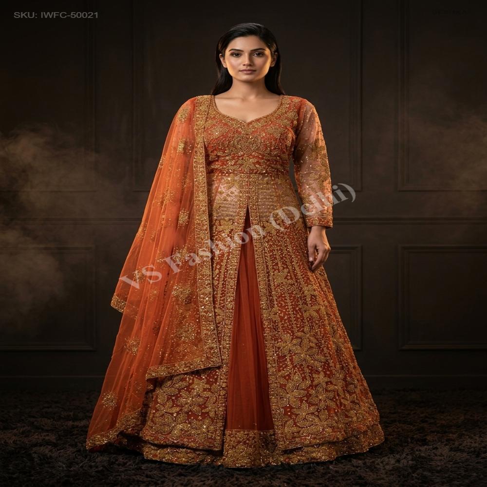 IWFC-50021 Royal Net Anarkali Lehenga