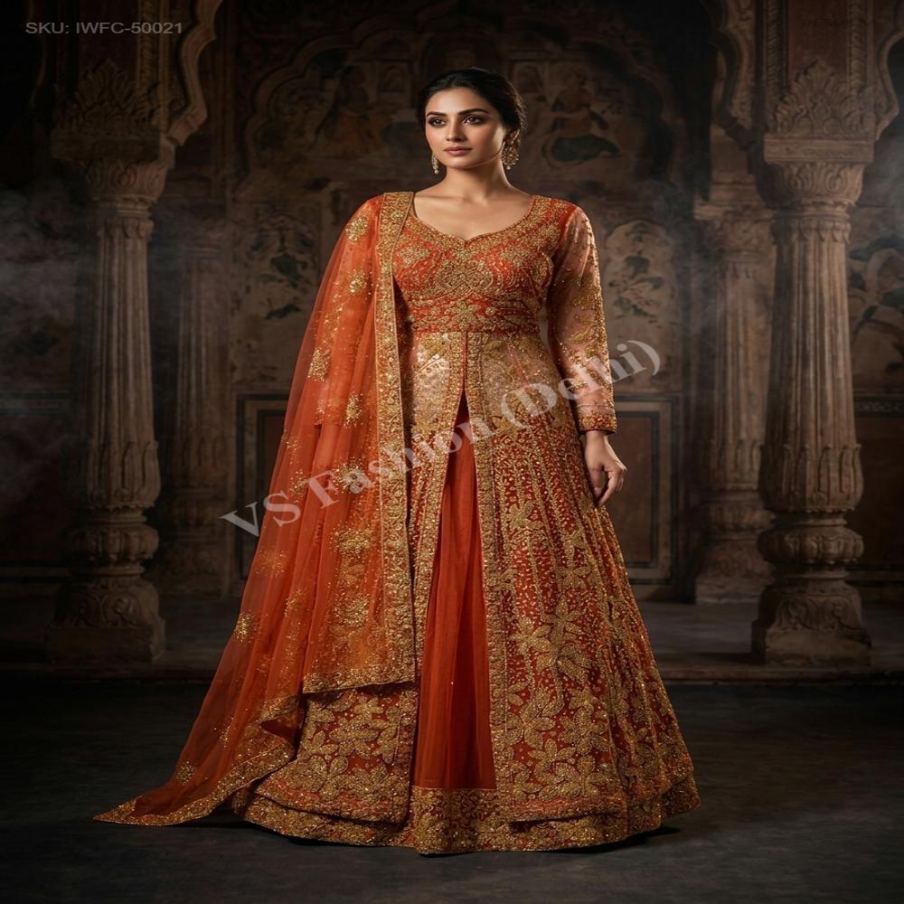 IWFC-50021 Royal Net Anarkali Lehenga