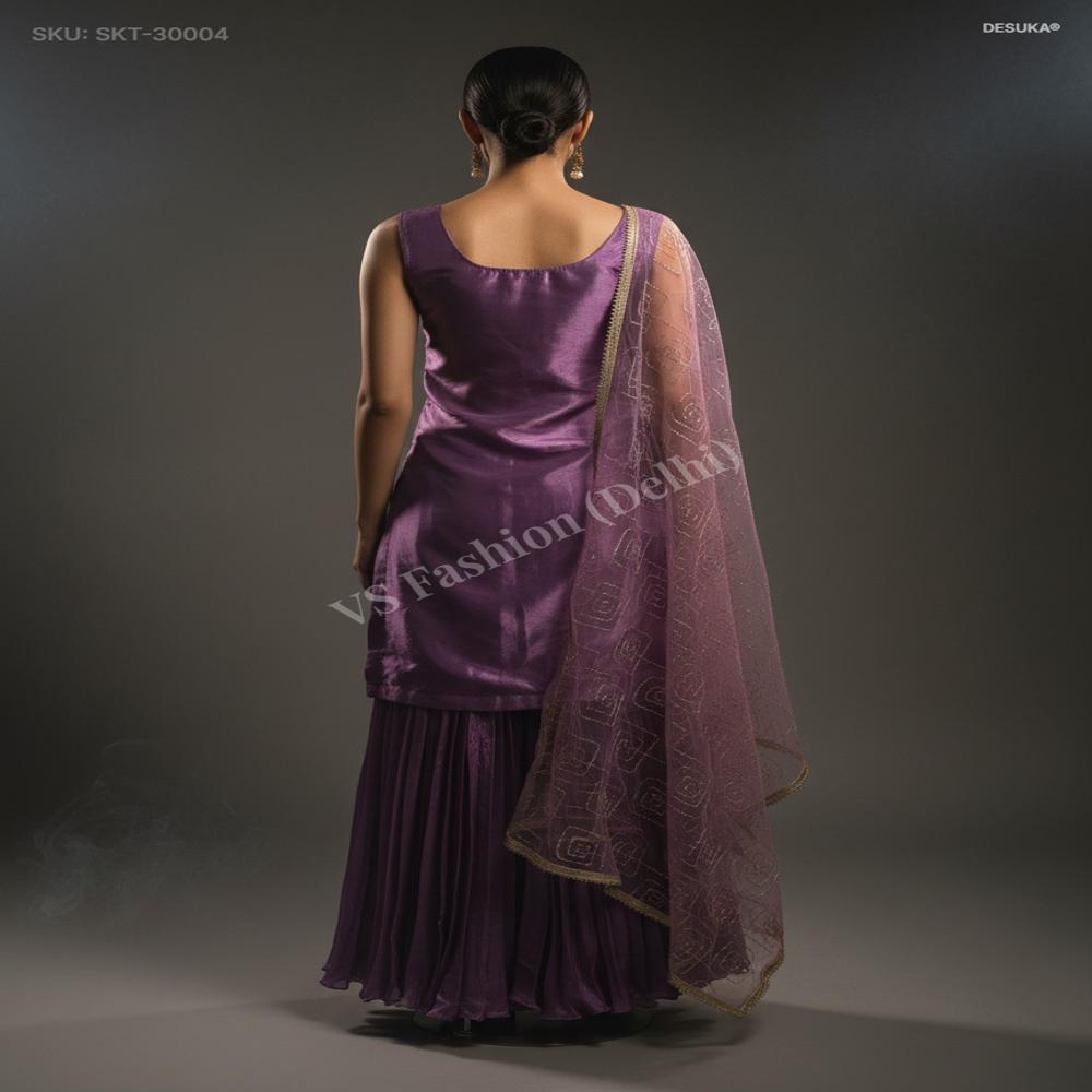 SKT- 30004 Kurta With Pleated Skirt 