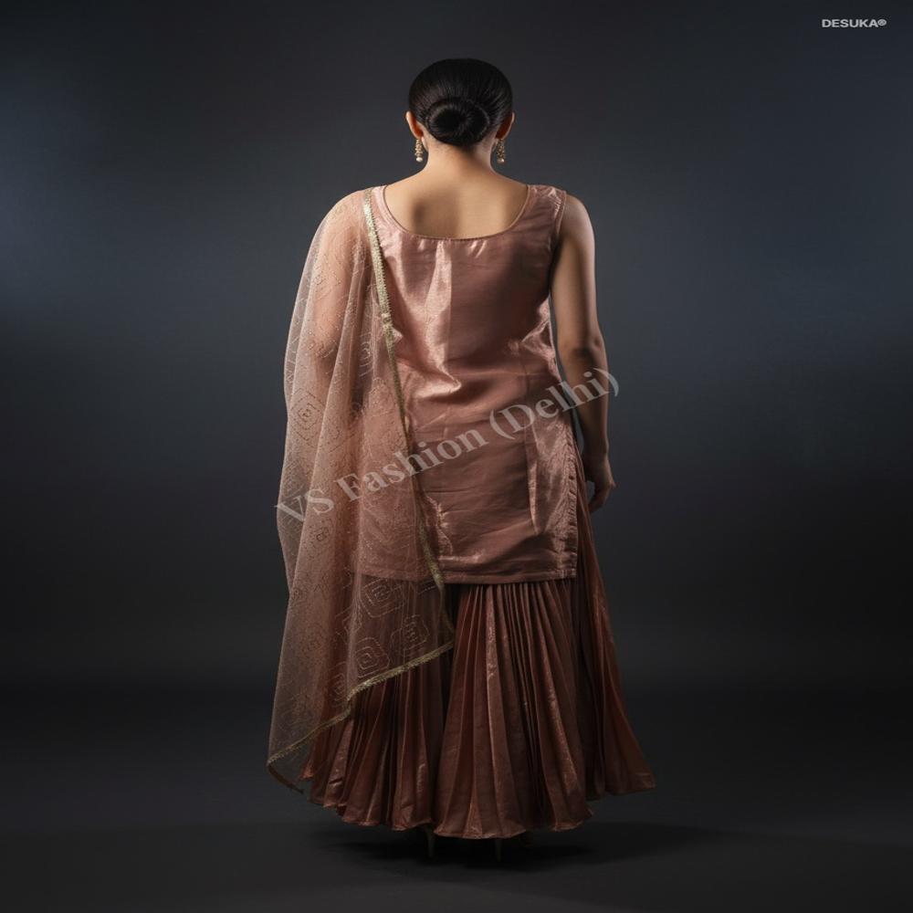 SKT- 30004 Kurta With Pleated Skirt 