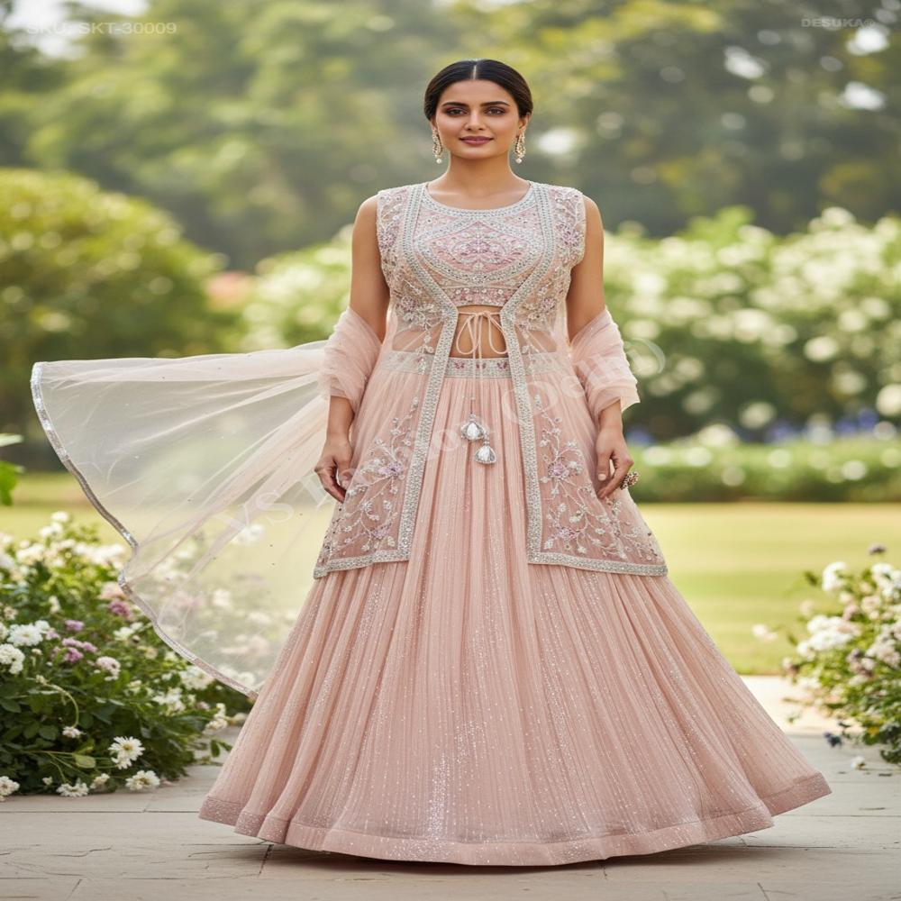 SKT-30009 Georgette Skirt Set