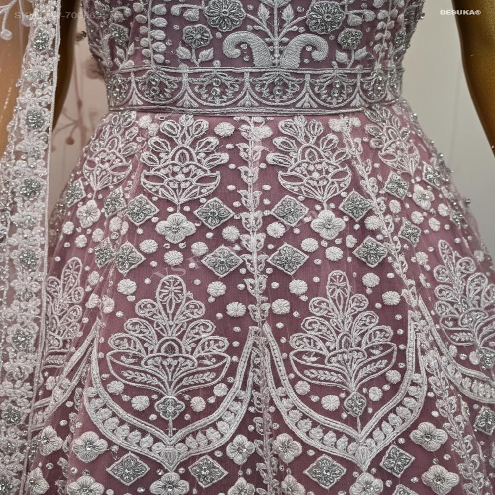 GW-70006 Embroidered Net Evening Gown