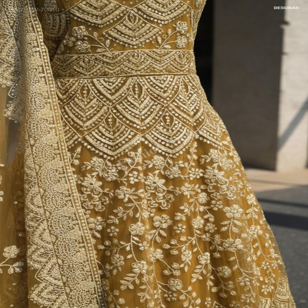 GW-70010 Anarkali Gown With Duppatta