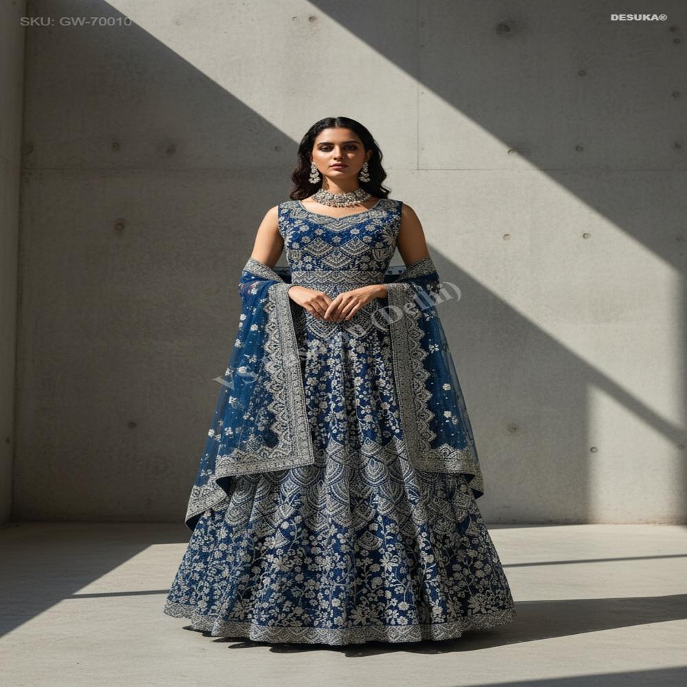 GW-70010 Anarkali Gown With Duppatta