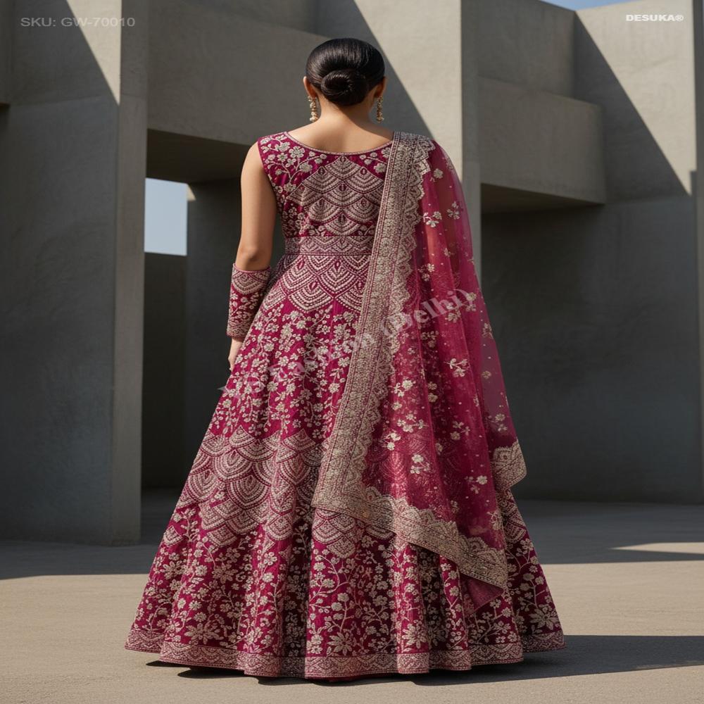 GW-70010 Anarkali Gown With Duppatta
