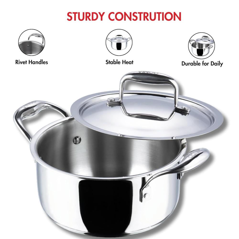 Vinod Platinum Triply Stainless Steel