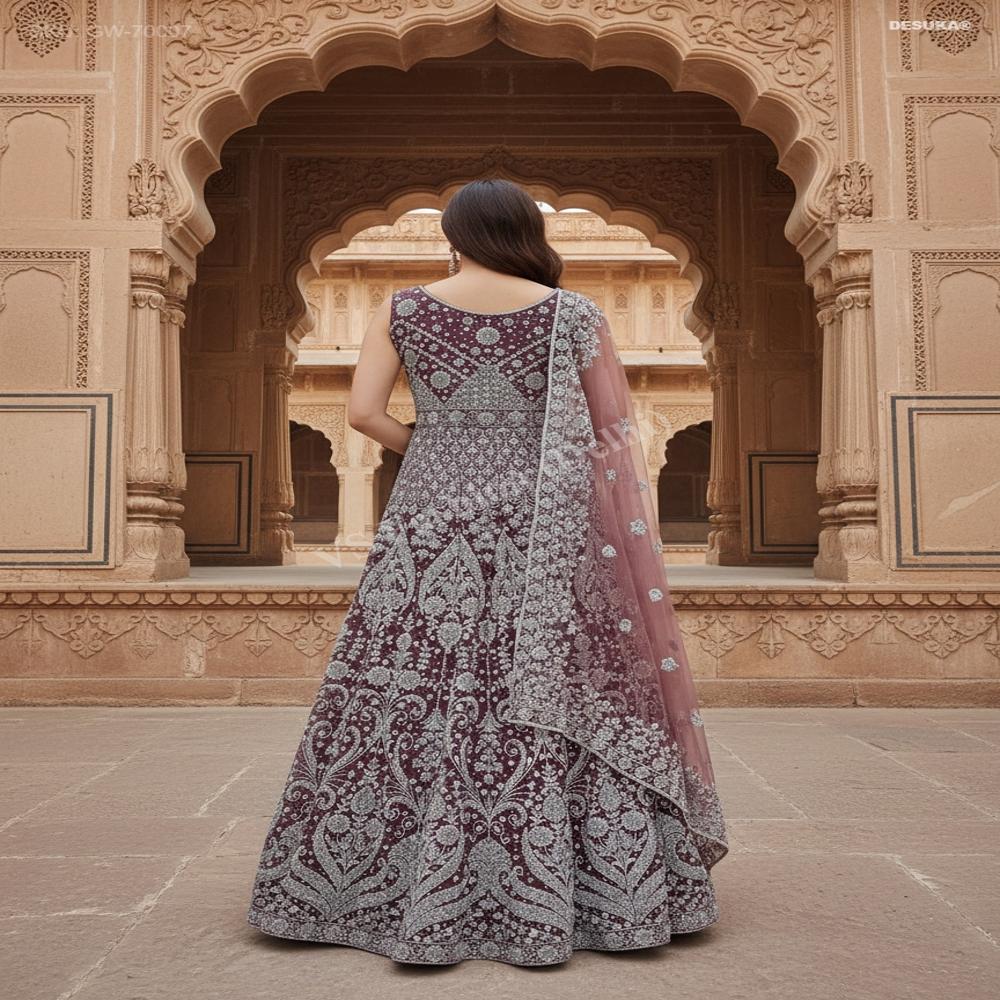 GW-70007 Heavy Premium Net Gown