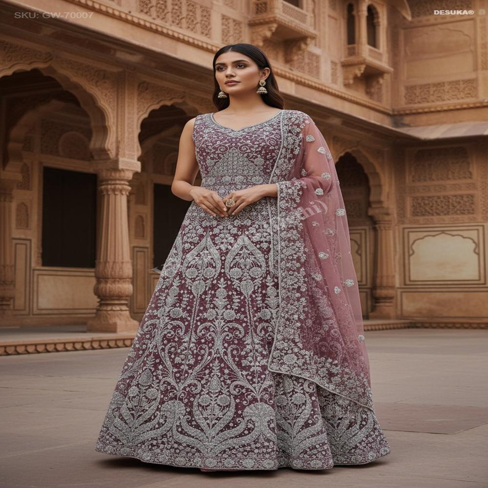 GW-70007 Heavy Premium Net Gown