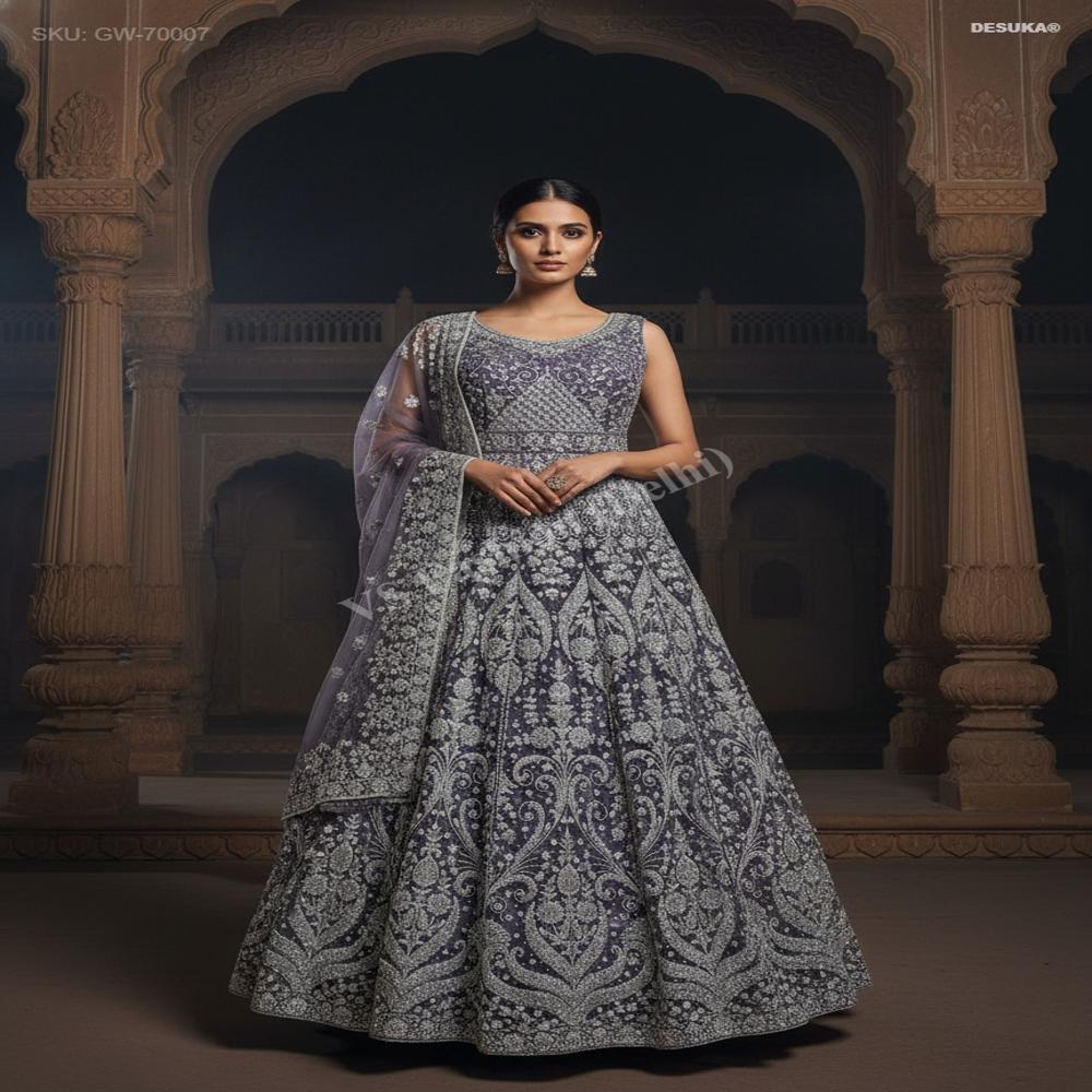 GW-70007 Heavy Premium Net Gown