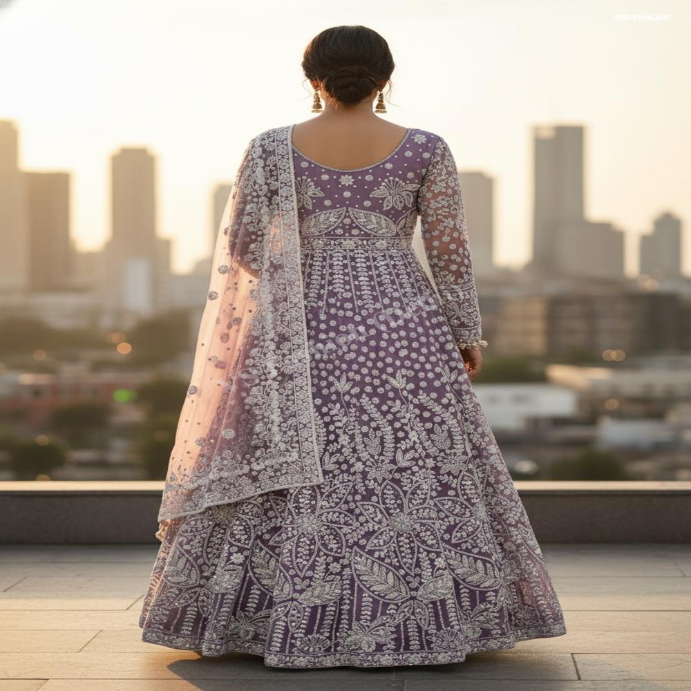 GW-70011 Heavy Floral Anarkali Gown