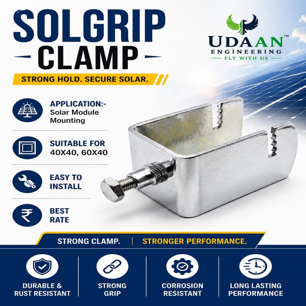 Solar Mounting Clamp | Aluminium Solar Panel Mid Clamp | End Clamp for Solar Structure