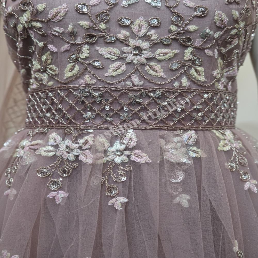 GW-70019 Flared Gown with Duppatta