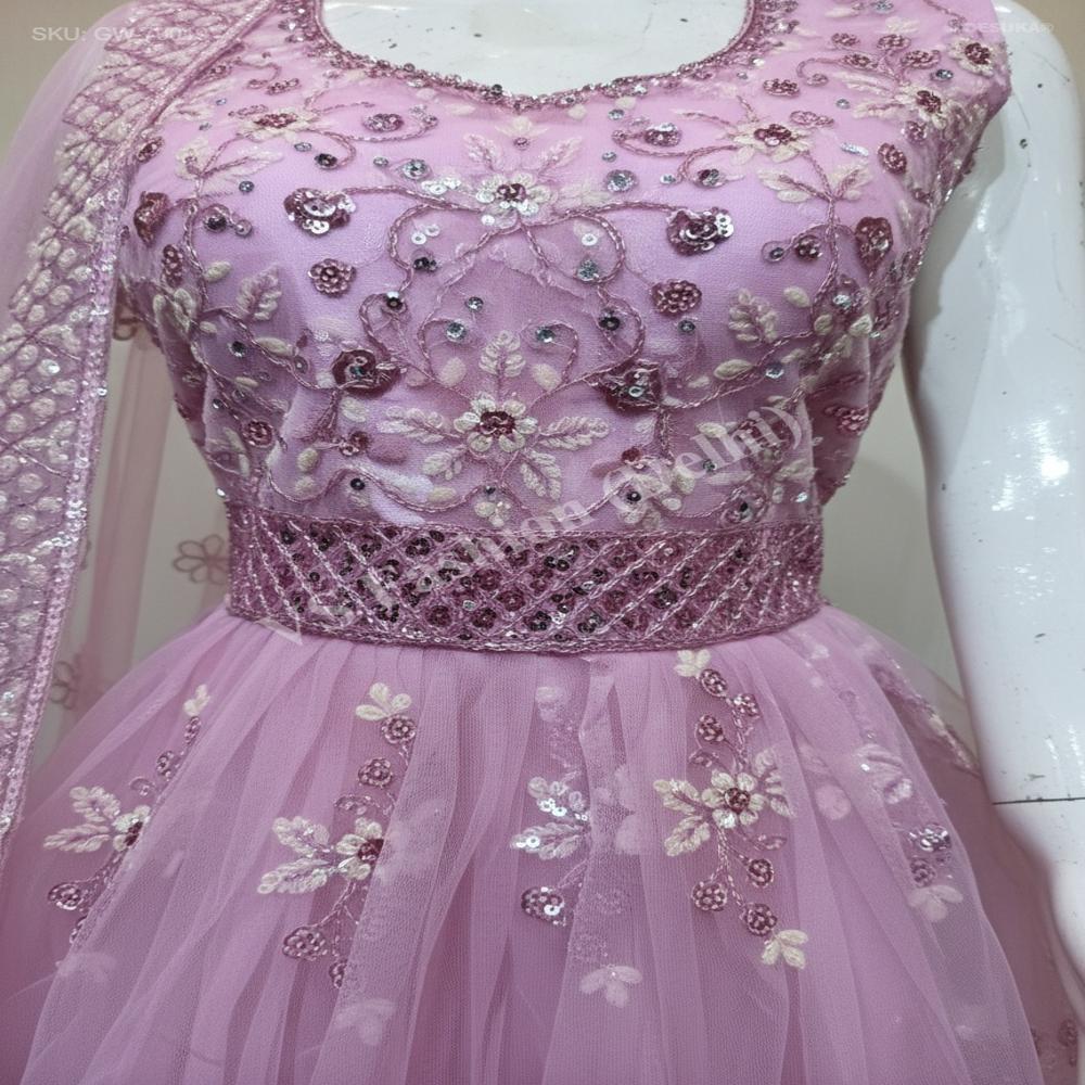 GW-70019 Flared Gown with Duppatta