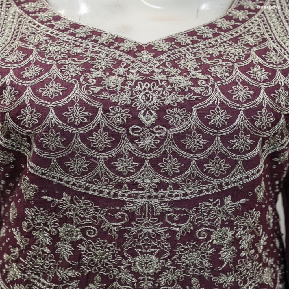 SH-10007 Chinon Aari Work Sharara