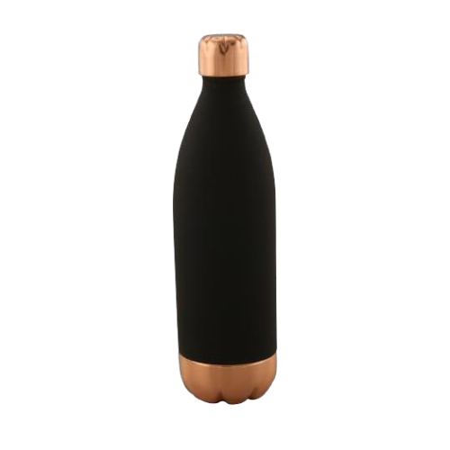Copper Atlas Bottle - Pure Copper 1 Litre, Matte/shiny Finish, Leakproof Screw Cap