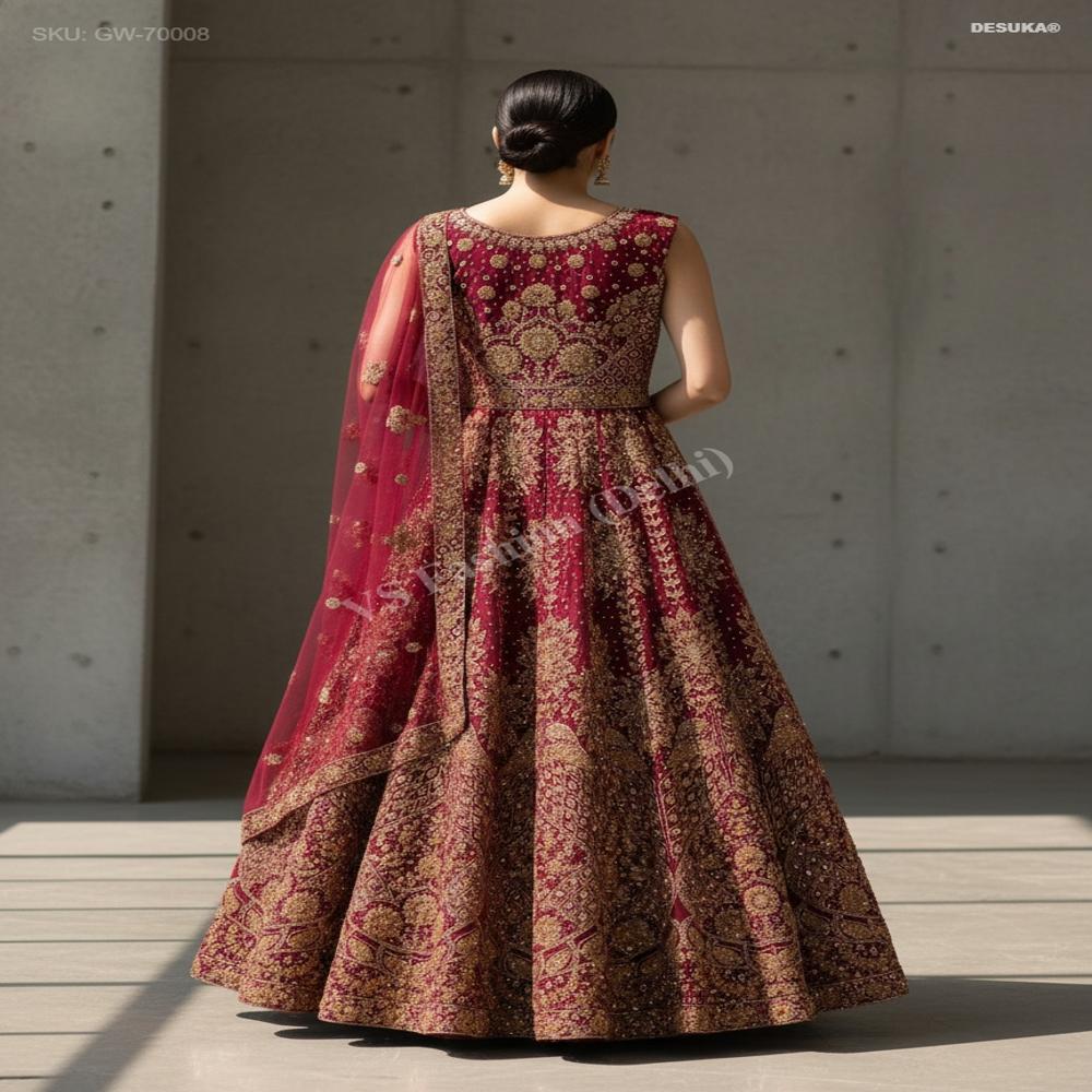 GW-70008 Zari Embroidered Anarkali Gown