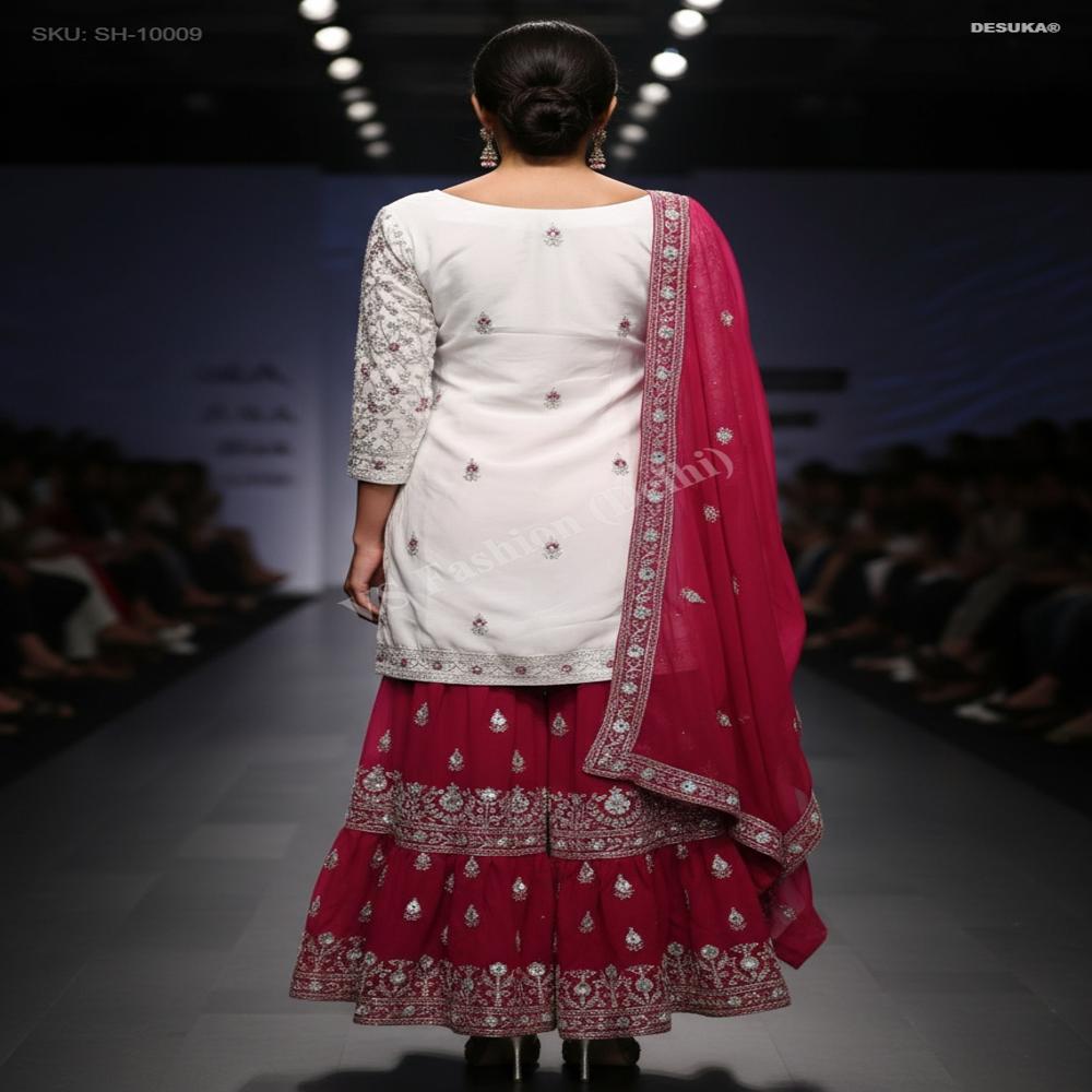 SH-10009 Georgette Sharara suit