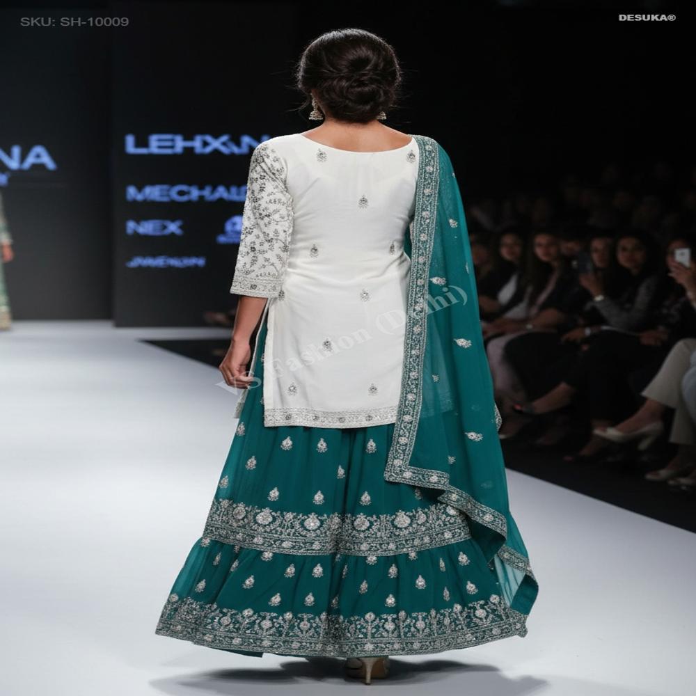 SH-10009 Georgette Sharara suit
