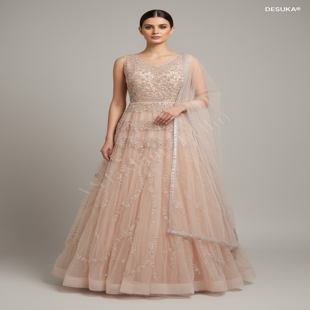 Gw-70002 Designer Embellished Gown