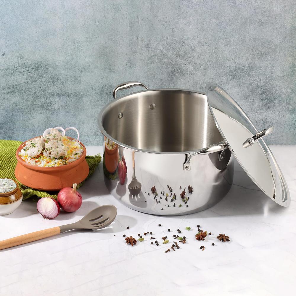 Vinod Platinum Triply Stainless Steel Biryani - Capacity: 11 Ltr