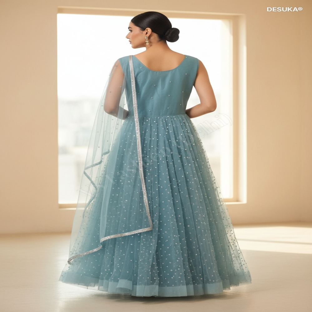 GW-70001 Premium Net Designer Gown