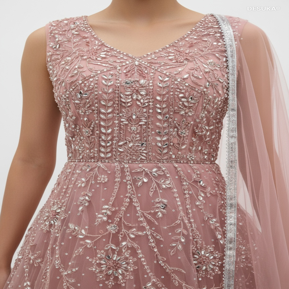 GW-70001 Premium Net Designer Gown