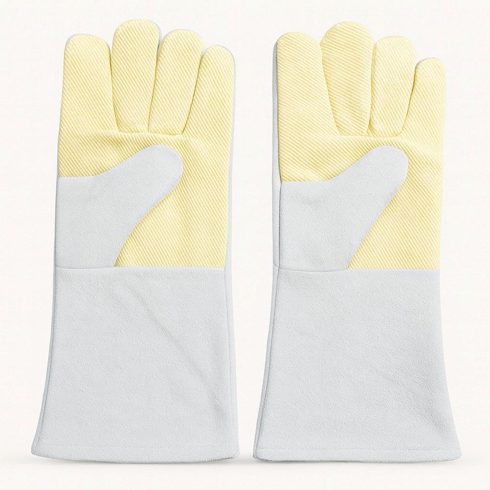 Palm kevlar leather hand gloves