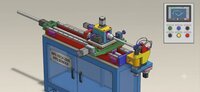 Designing Of Cnc Pipe Bending Machine - Mild Steel Body, 2200x900x1400 Mm, Blue & Yellow | Three-axis Programmable Bending, Automatic Lubrication, Color Hmi Control