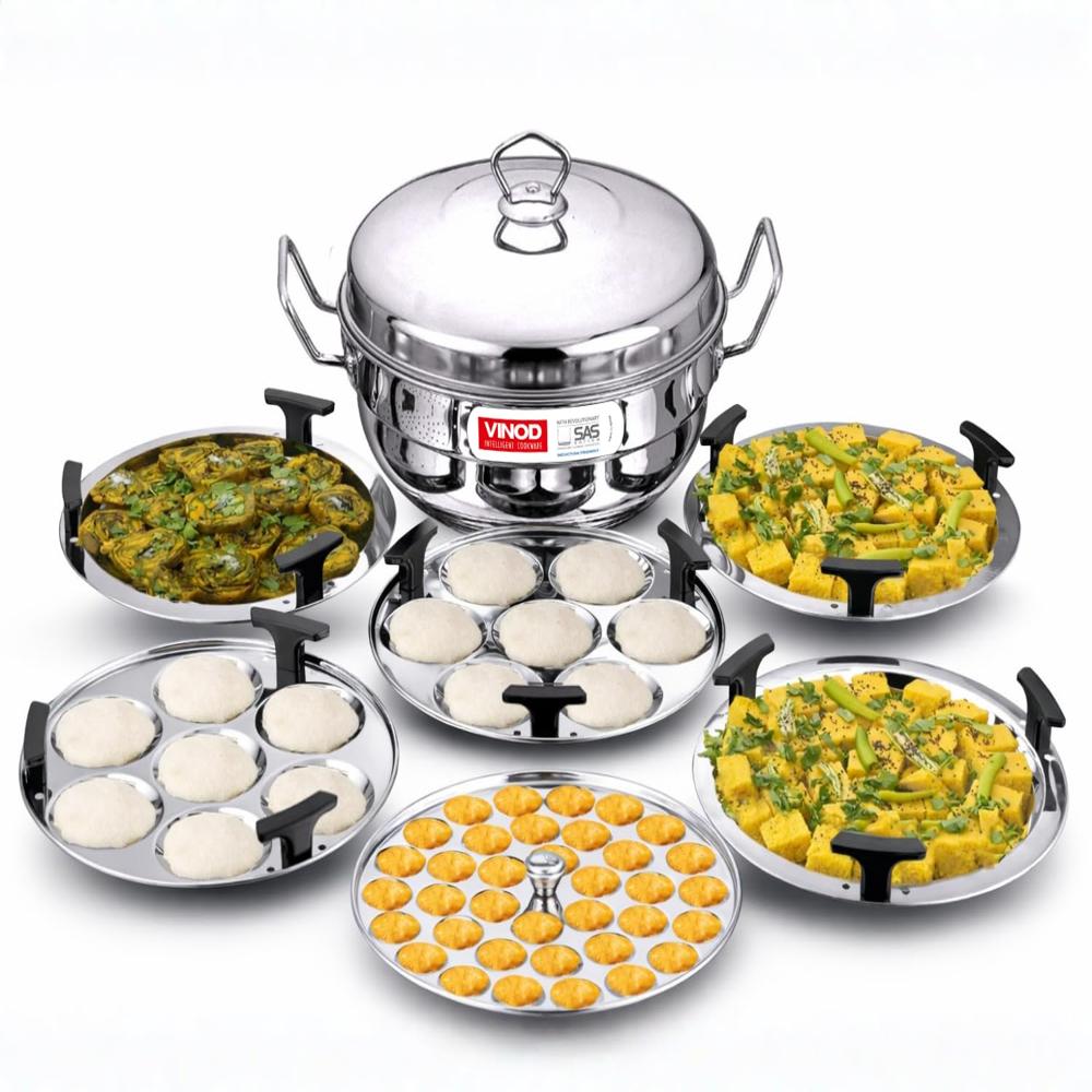 Vinod Stainless Steel Deluxe Idli Dhokla Maker