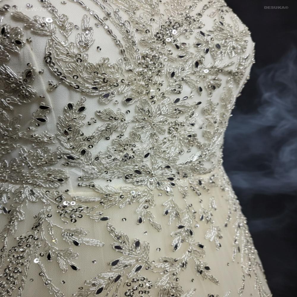 GW-70020 Flared Gown with Cut-Dana