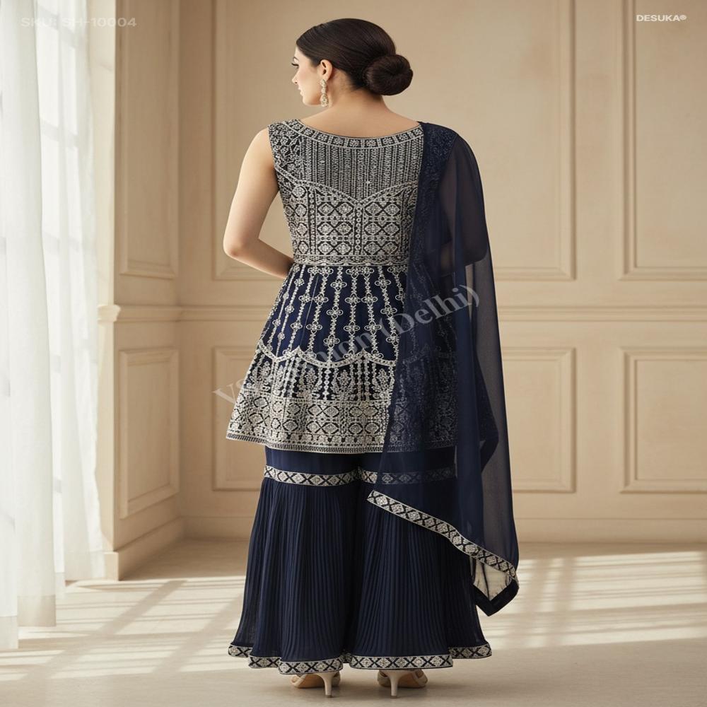 SH-10005 Georgette Mirror Sharara