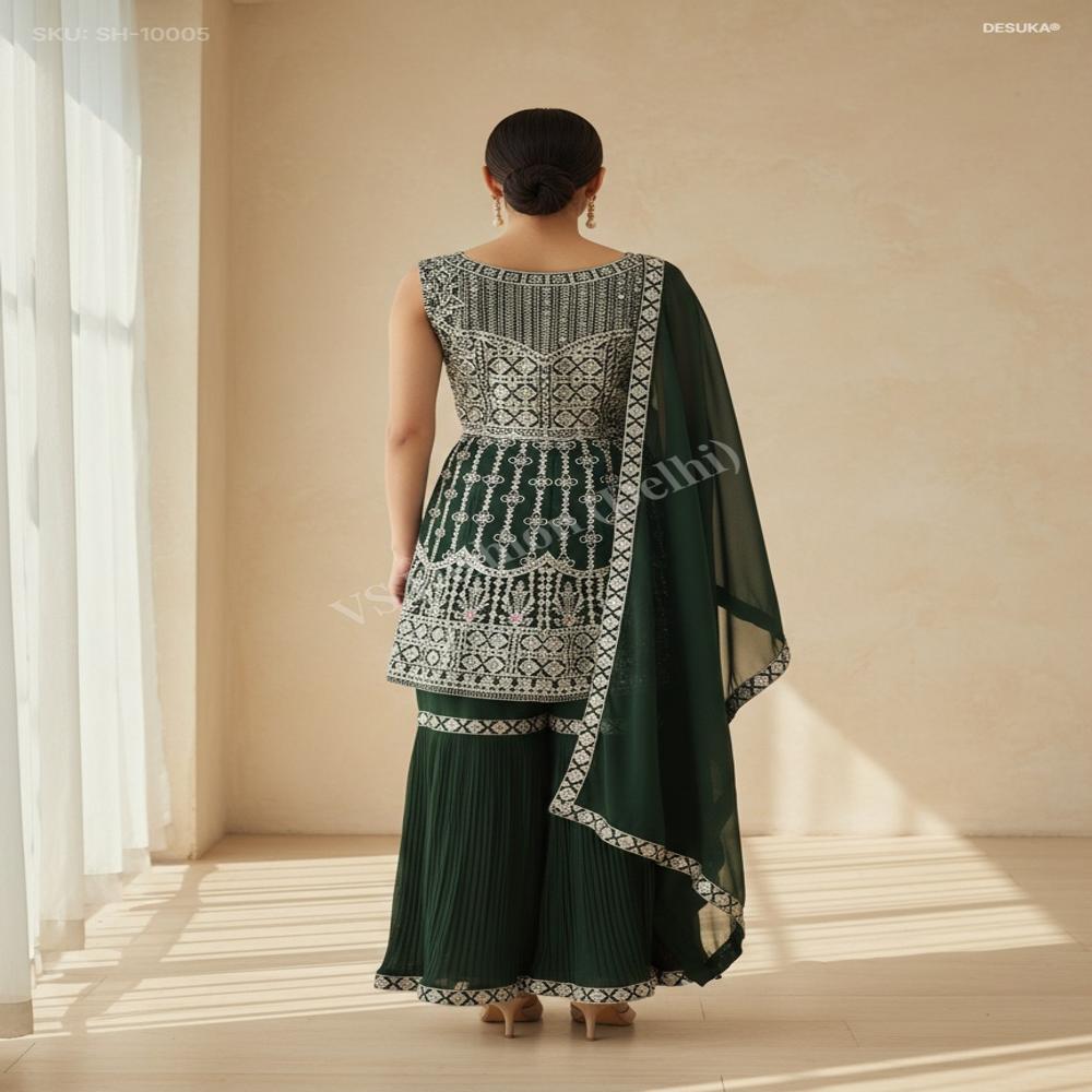 SH-10005 Georgette Mirror Sharara