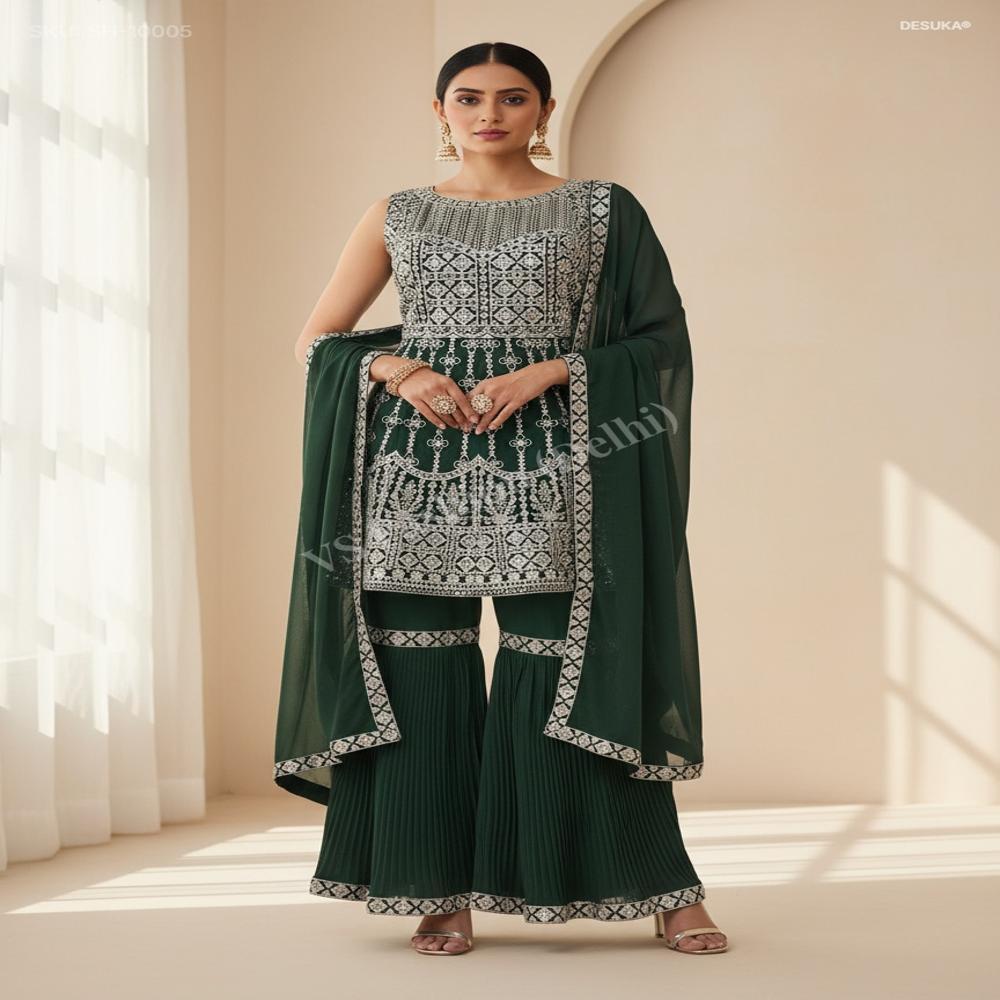 SH-10005 Georgette Mirror Sharara