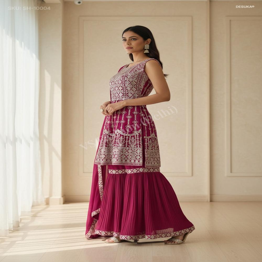 SH-10005 Georgette Mirror Sharara