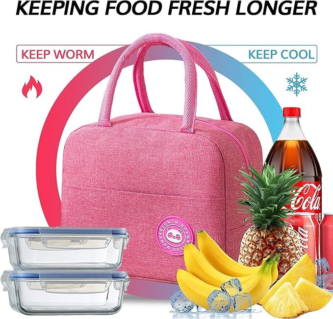 Lunch Bags Small for Women Work, Student Kids to School, Thermal Cooler Tote Bag