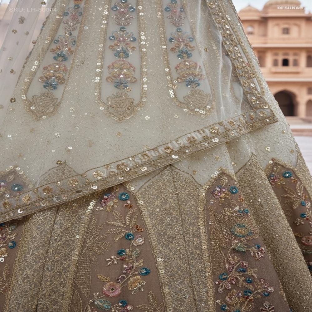 LH-80004 Embroidered Designer Lehenga