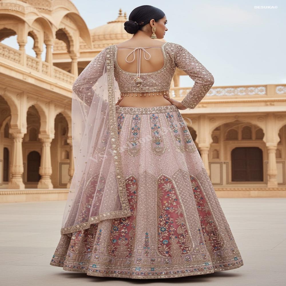 LH-80004 Embroidered Designer Lehenga