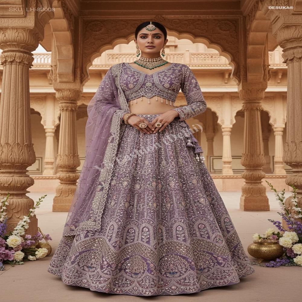 LH-80008 Premium Net Lehenga Choli