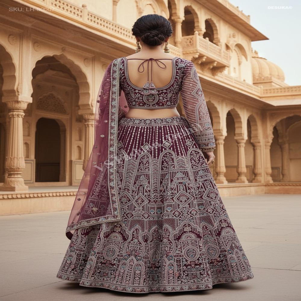 LH-80007 Architectural Lehenga Choli Set