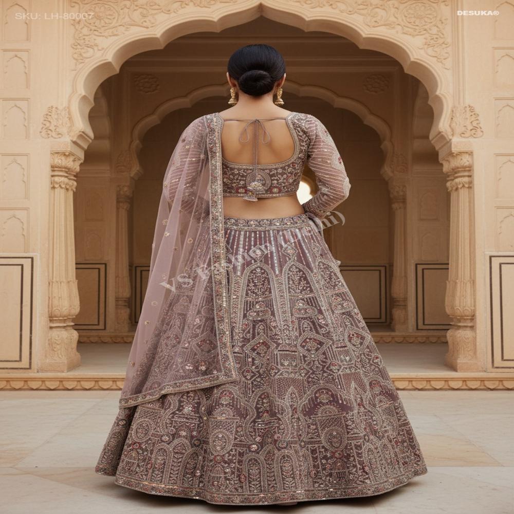 LH-80007 Architectural Lehenga Choli Set