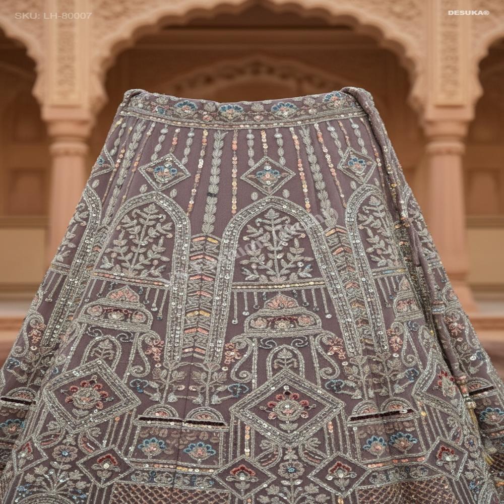 LH-80007 Architectural Lehenga Choli Set