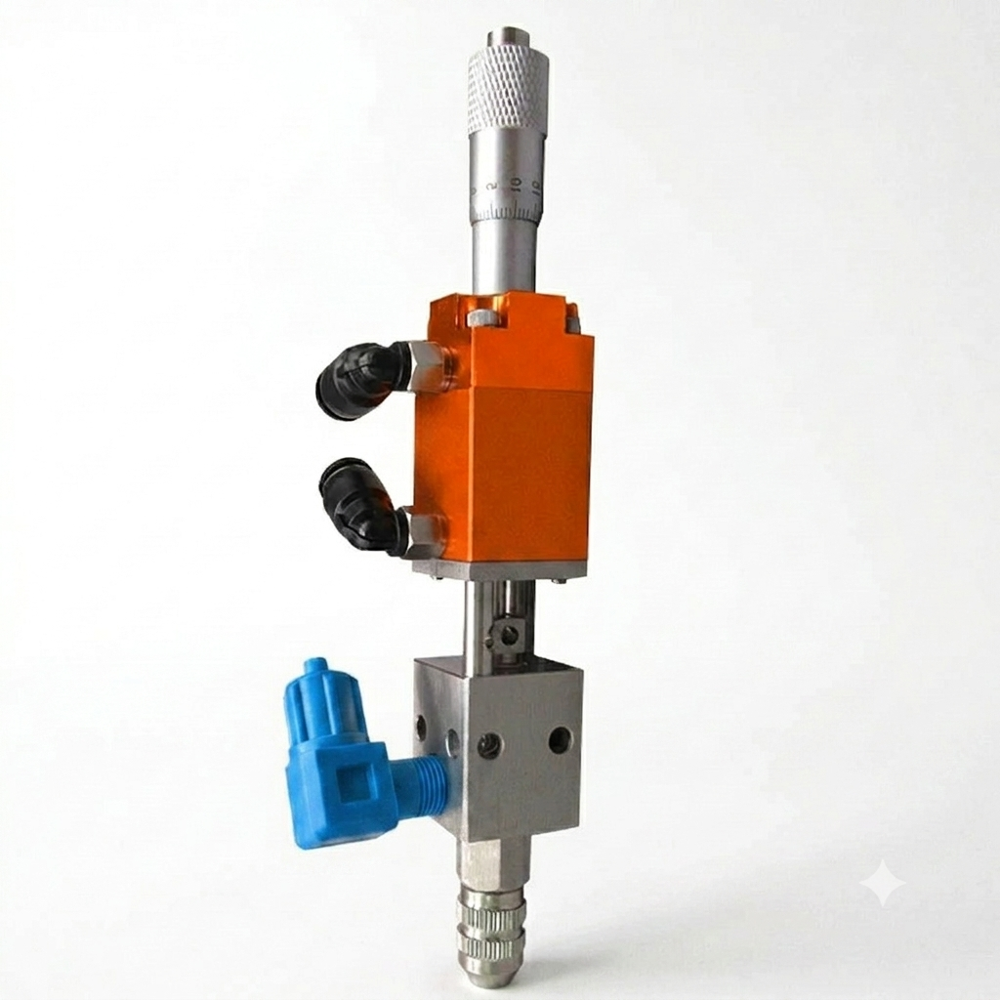 Precision Thimble Dispensing Valve - Color: Blue