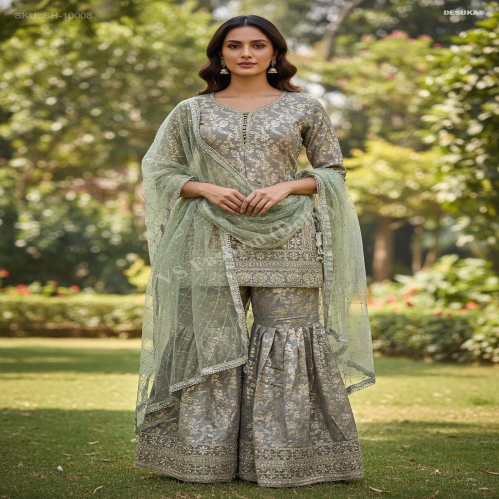 SH-10008 Banarasi Zari Sharara