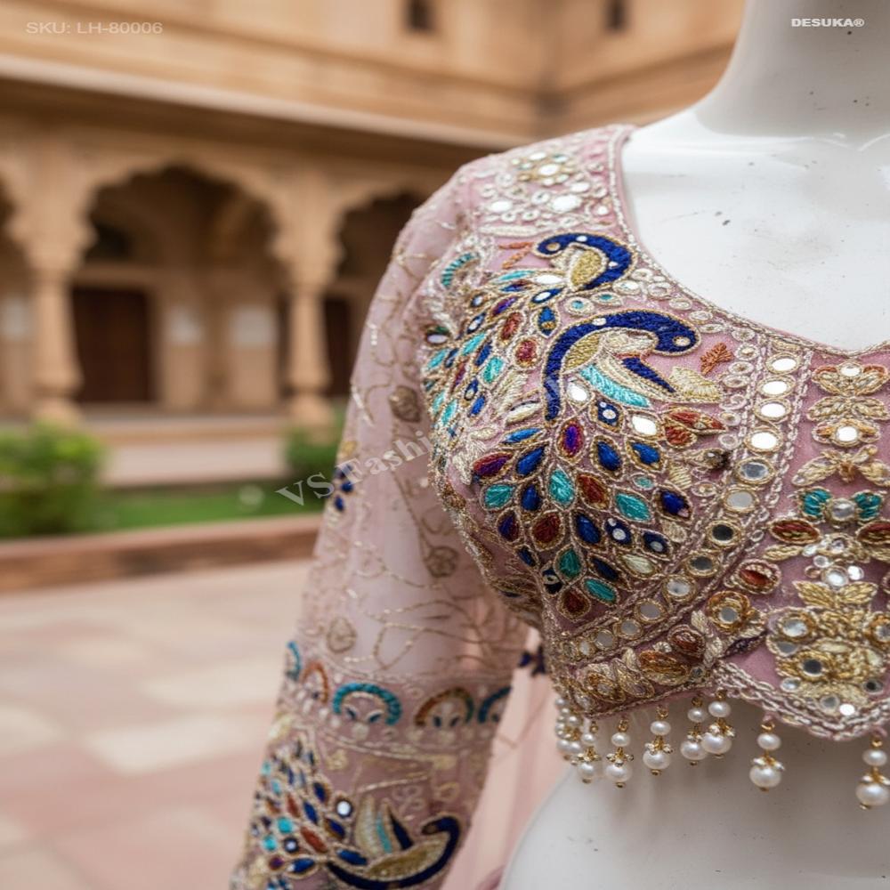 LH-8006 Embellished Net Lehenga Choli Set
