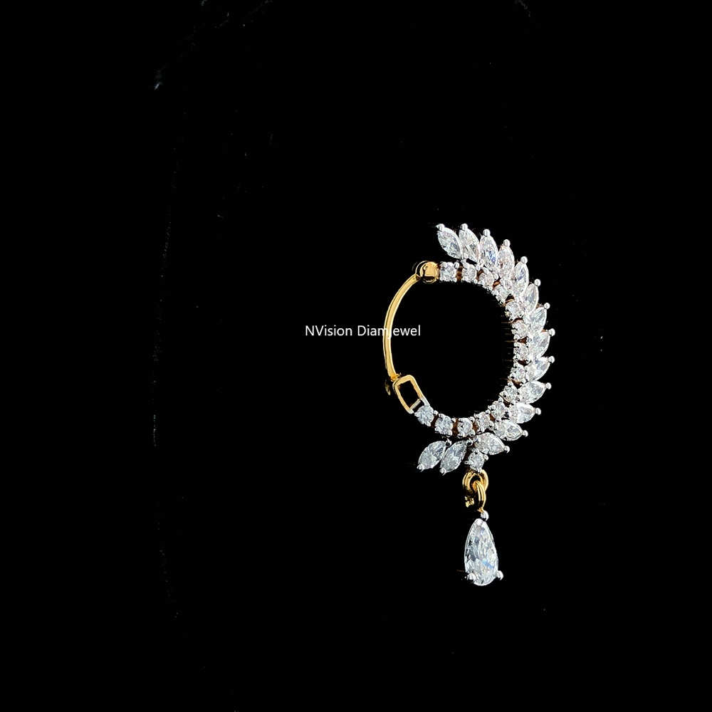 Natural Diamond Royal NoseRing (Maharashtrian Peshwai Nath)