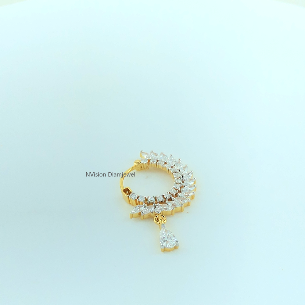 Natural Diamond Royal NoseRing (Maharashtrian Peshwai Nath)