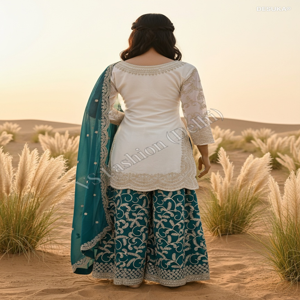 SH-10001 Georgette Embroidery Sharara