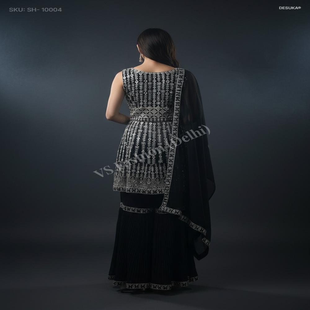 SH-10004 Georgette Mirror Sharara 