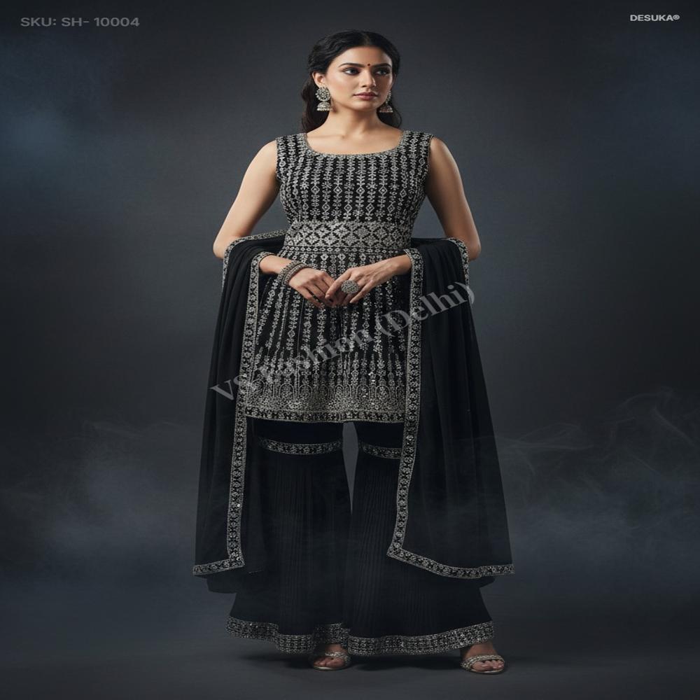  SH-10004 Georgette Mirror Sharara 